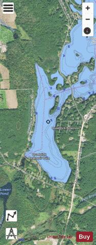 Quaddick Reservoir, Lower depth contour Map - i-Boating App - Satellite