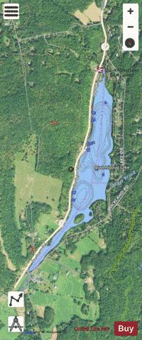 Quonnipaug Lake depth contour Map - i-Boating App - Satellite