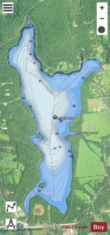Shenipsit Lake depth contour Map - i-Boating App - Satellite