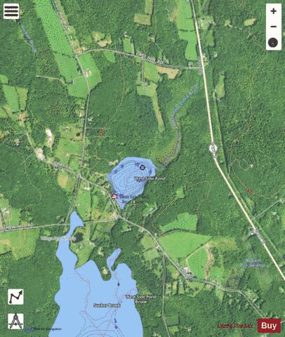 West Side Pond depth contour Map - i-Boating App - Satellite