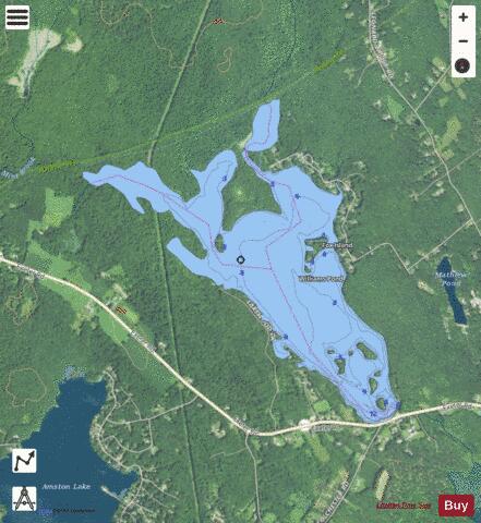 Williams Pond depth contour Map - i-Boating App - Satellite