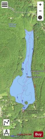 Wood Creek Pond depth contour Map - i-Boating App - Satellite