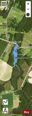 Abbotts Mill Pond depth contour Map - i-Boating App - Satellite