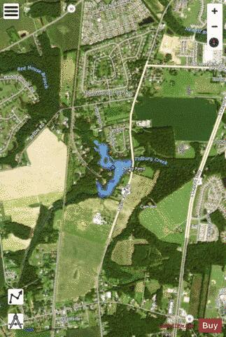 Derby Pond depth contour Map - i-Boating App - Satellite