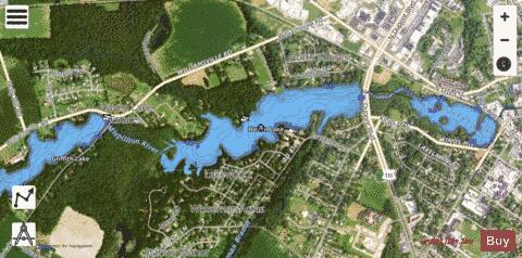 Haven Lake depth contour Map - i-Boating App - Satellite