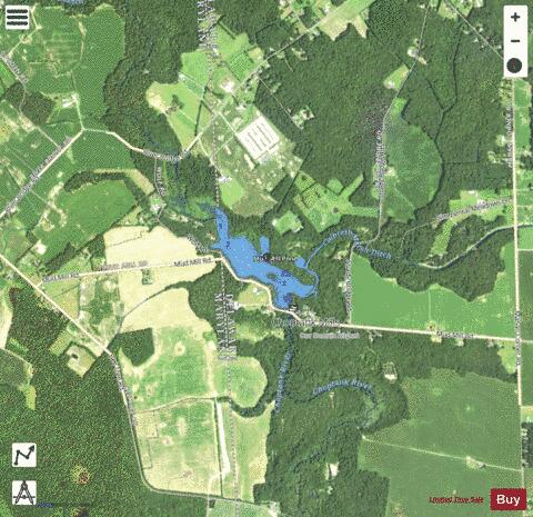 Mud Mill Pond depth contour Map - i-Boating App - Satellite