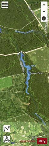 Raccoon Pond depth contour Map - i-Boating App - Satellite