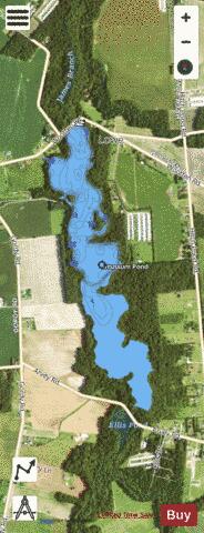 Trussum Pond depth contour Map - i-Boating App - Satellite