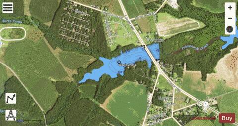 Waples Pond depth contour Map - i-Boating App - Satellite
