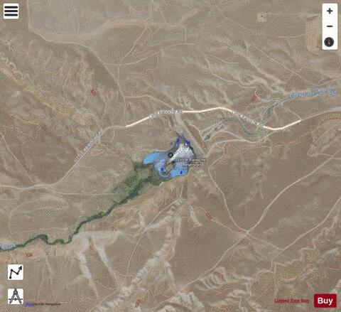 Little Panoche Reservoir depth contour Map - i-Boating App - Satellite