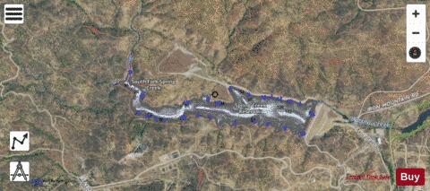 Spring Creek Reservoir depth contour Map - i-Boating App - Satellite
