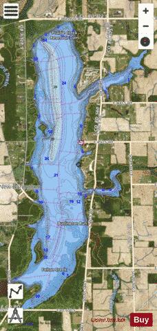 Prairie Creek Reservoir depth contour Map - i-Boating App - Satellite