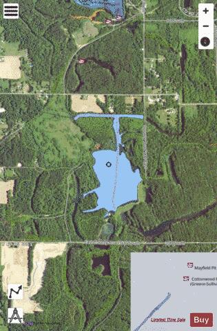 Reservoir Number Twenty-nine depth contour Map - i-Boating App - Satellite