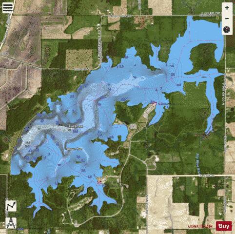 Summit Lake Reservoir depth contour Map - i-Boating App - Satellite