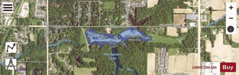 Hulman Street Reservoir depth contour Map - i-Boating App - Satellite