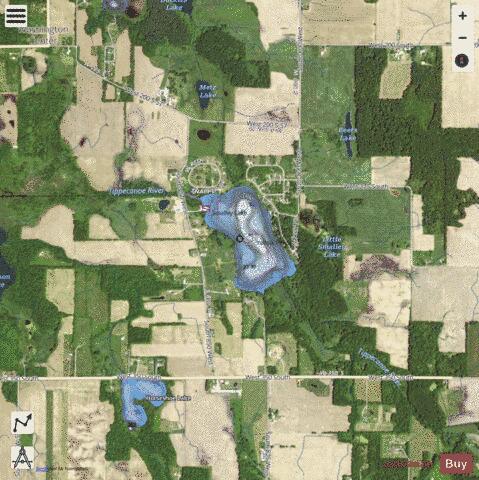 Smalley Lake depth contour Map - i-Boating App - Satellite