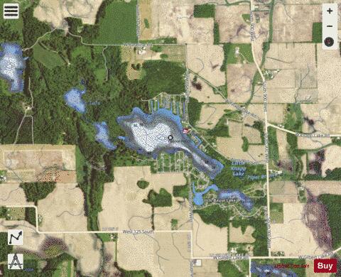 Knapp Lake depth contour Map - i-Boating App - Satellite