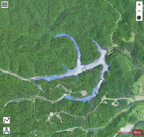 Greenbo Lake depth contour Map - i-Boating App - Satellite
