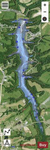 Lake Jericho depth contour Map - i-Boating App - Satellite