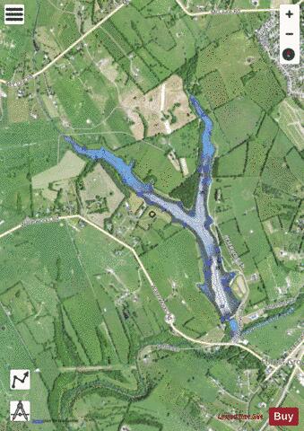 Winchester Reservoir depth contour Map - i-Boating App - Satellite