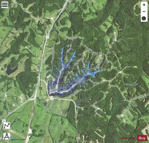 Lake Cannigo depth contour Map - i-Boating App - Satellite