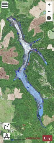 Lake Herndon depth contour Map - i-Boating App - Satellite