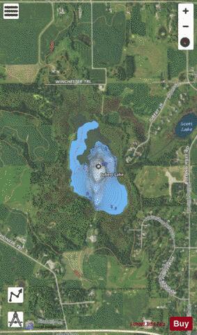 Jubert Lake depth contour Map - i-Boating App - Satellite