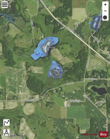 Pearson Lake depth contour Map - i-Boating App - Satellite