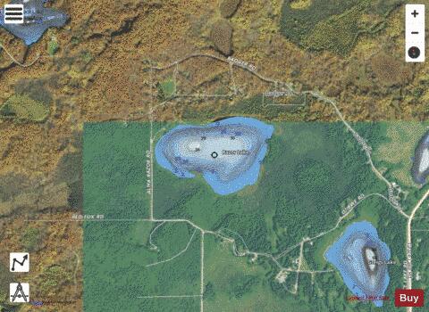 Razor Lake depth contour Map - i-Boating App - Satellite