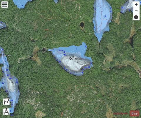 Fat Lake depth contour Map - i-Boating App - Satellite