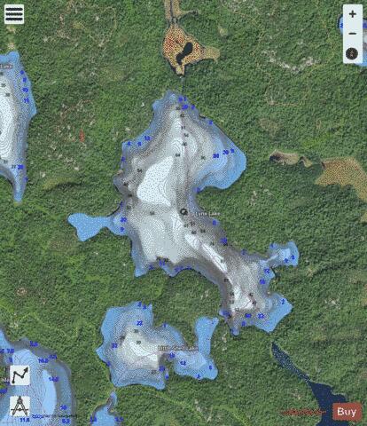 Lynx Lake depth contour Map - i-Boating App - Satellite