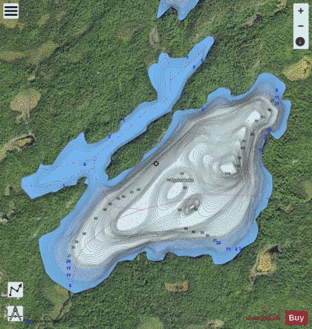 Oyster Lake depth contour Map - i-Boating App - Satellite