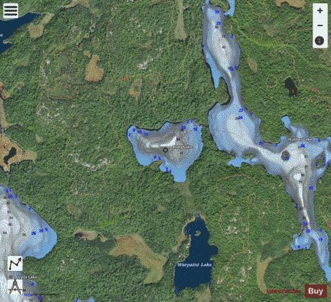 Ruby Lake depth contour Map - i-Boating App - Satellite