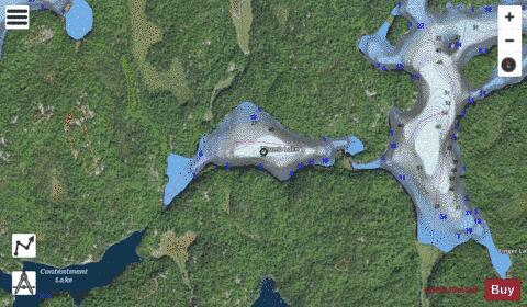 Thumb Lake depth contour Map - i-Boating App - Satellite