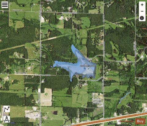 Little Prairie Lake depth contour Map - i-Boating App - Satellite