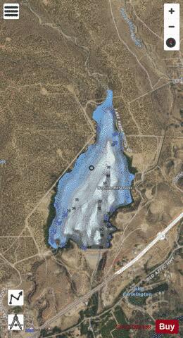 Beeline Reservoir depth contour Map - i-Boating App - Satellite