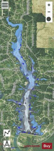 Lake Lakengren depth contour Map - i-Boating App - Satellite