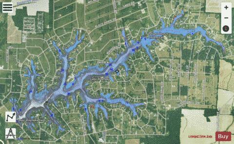 Lake Waynoka depth contour Map - i-Boating App - Satellite