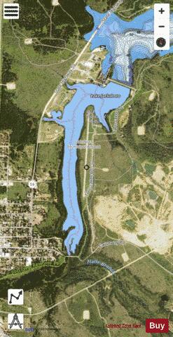 Lake Jacksboro depth contour Map - i-Boating App - Satellite
