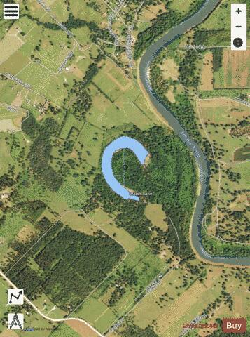 Wards Lake depth contour Map - i-Boating App - Satellite
