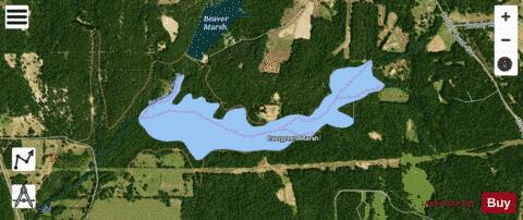 Evergreen Marsh depth contour Map - i-Boating App - Satellite