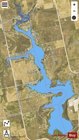 Lake Colorado City depth contour Map - i-Boating App - Satellite