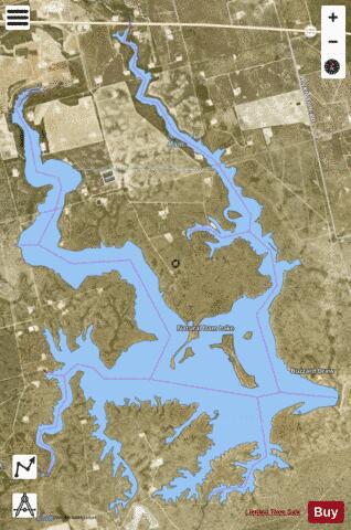 Natural Dam Lake depth contour Map - i-Boating App - Satellite