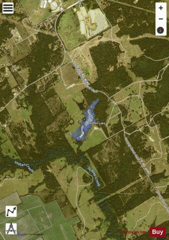 Hoffer Lake depth contour Map - i-Boating App - Satellite