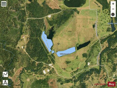 Wichman Lake depth contour Map - i-Boating App - Satellite