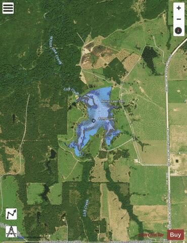 Romal Lake depth contour Map - i-Boating App - Satellite