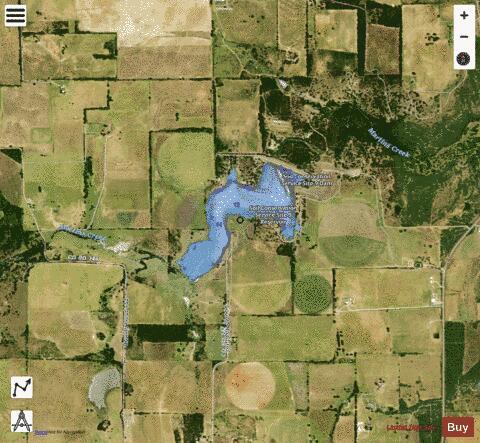 Soil Conservation Service Site 9 Reservoir depth contour Map - i-Boating App - Satellite