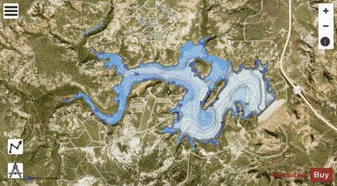 Tule Creek Lake depth contour Map - i-Boating App - Satellite