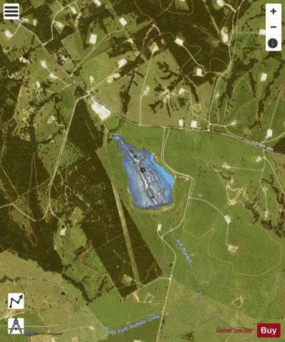 Hunt Ranch Lake Number 1 depth contour Map - i-Boating App - Satellite