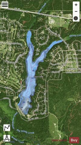 Lake Greenbriar depth contour Map - i-Boating App - Satellite